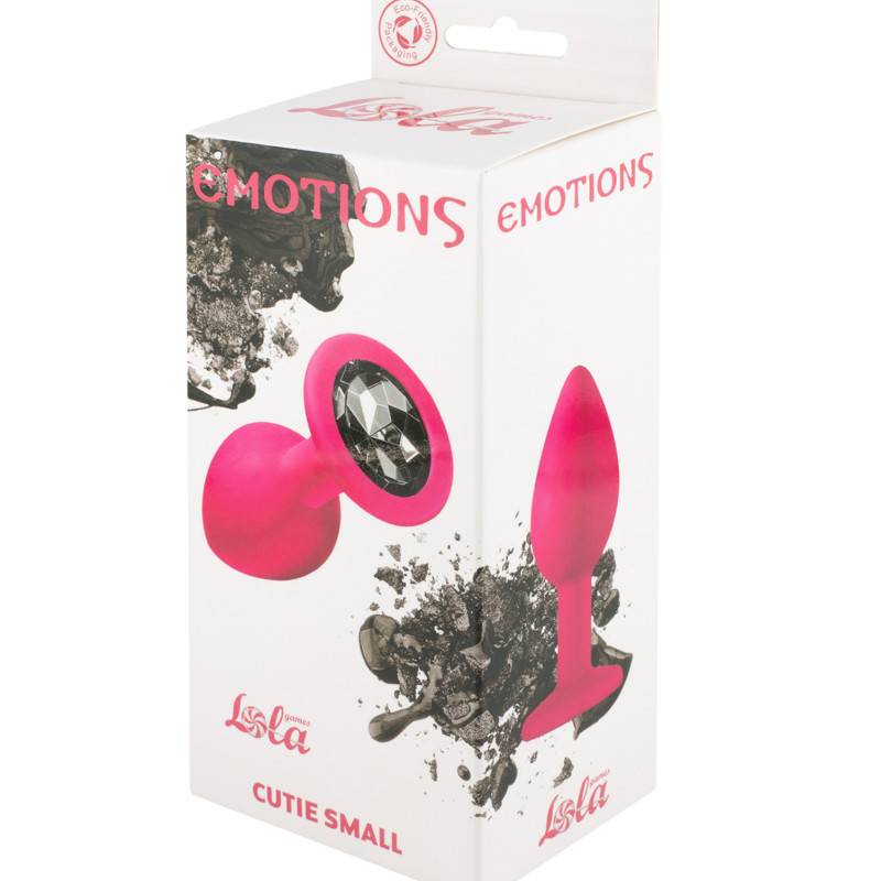 Анальная пробка Emotions Cutie Small Pink black crystal 4011-02Lola