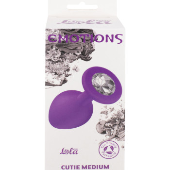 Анальная пробка Emotions Cutie Medium Purple clear crystal 4012-06Lola