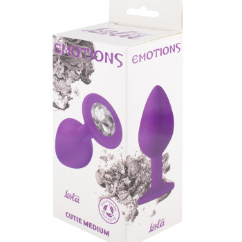 Анальная пробка Emotions Cutie Medium Purple clear crystal 4012-06Lola