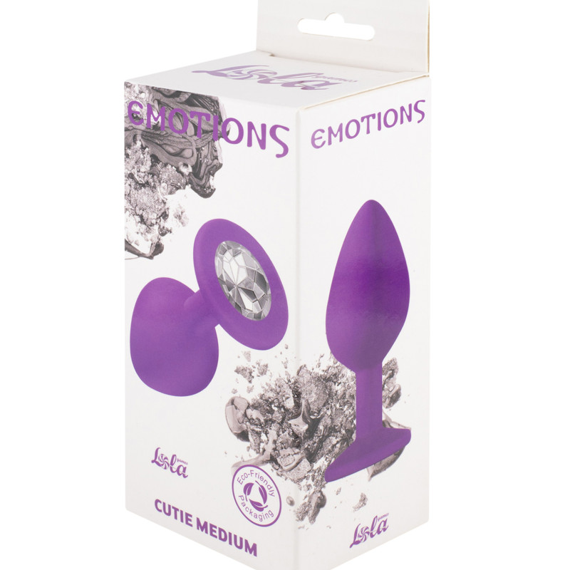 Анальная пробка Emotions Cutie Medium Purple clear crystal 4012-06Lola