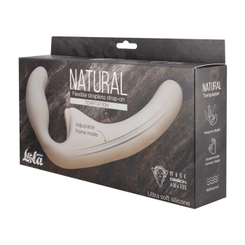 Гнущийся безремневой страпон Natural Temptation Biege 5011-01lola