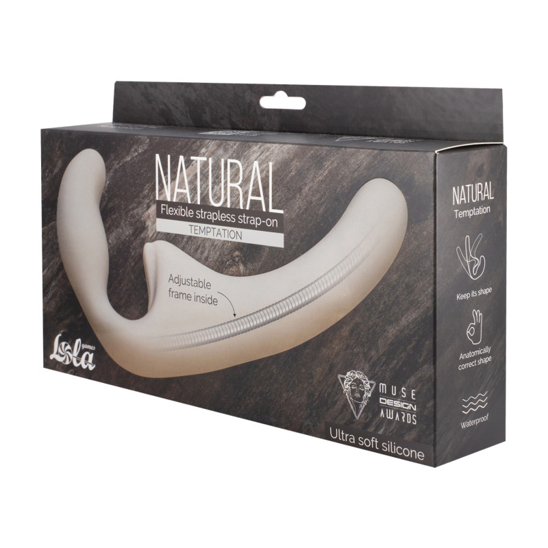 Гнущийся безремневой страпон Natural Temptation Biege 5011-01lola