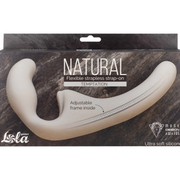 Гнущийся безремневой страпон Natural Temptation Biege 5011-01lola