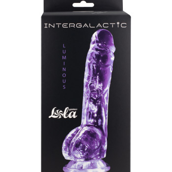 Прозрачный дилдо Intergalactic Luminous Purple 7086-02lola