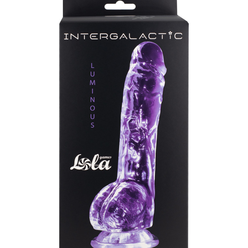 Прозрачный дилдо Intergalactic Luminous Purple 7086-02lola