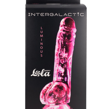 Прозрачный дилдо Intergalactic Luminous Pink 7086-01lola