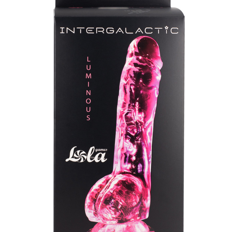 Прозрачный дилдо Intergalactic Luminous Pink 7086-01lola
