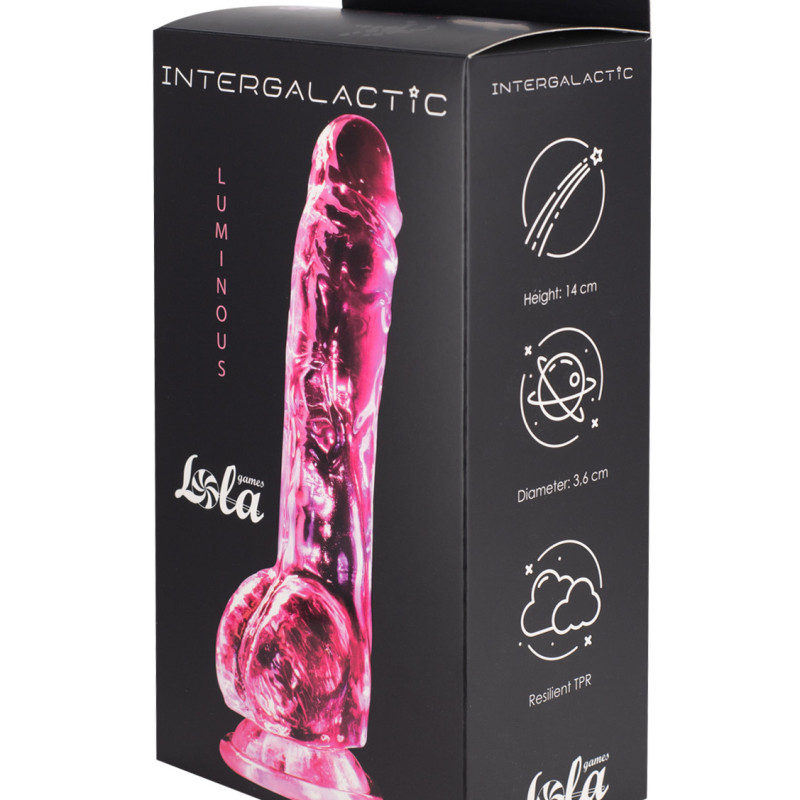 Прозрачный дилдо Intergalactic Luminous Pink 7086-01lola