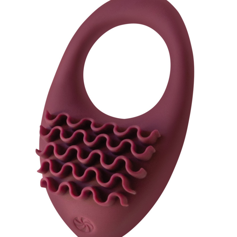 Перезаряжаемое эрекционное виброкольцо Pure Passion Stellar Wine Red 1501-02lola