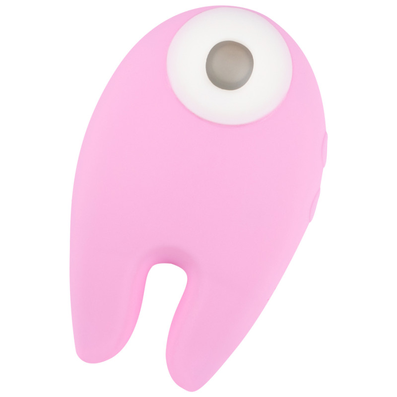 Розовый силиконовый вибратор с вакуумно-волновой стимуляцией 3463-01