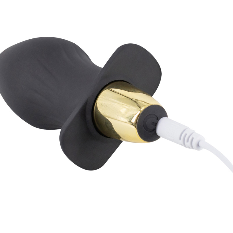 Перезаряжаемая силиконовая анальная пробка с вибрацией 3460-01