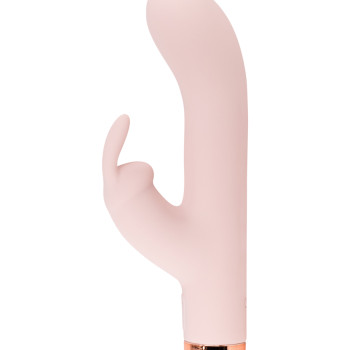 Бежевый силиконовый вибратор-кролик 3461-01