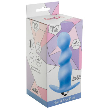 Анальная пробка с вибрацией Spiral Anal Plug Blue (Батарейки ААА) 5008-02lola