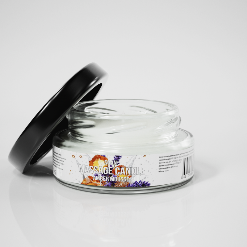 Твёрдое массажное масло SGAN Янтарный мусс 50 мл 8752sg