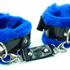 Синие наручники с мехом BDSM Light 710003ars
