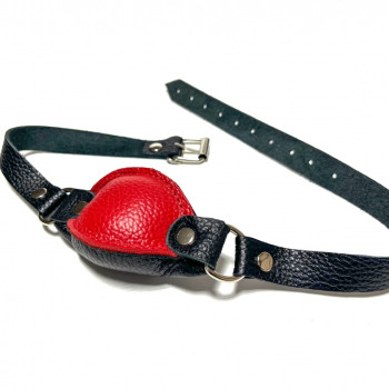 Кляп кожаный черно-красный 60014ars