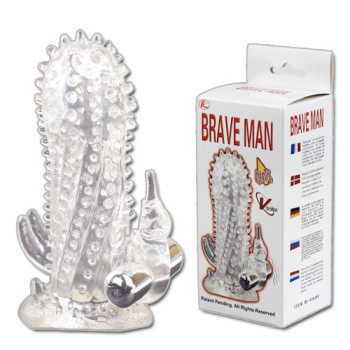 Вибронасадка со стимуляцией клитора и ануса BI-026205