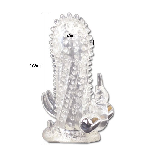 Вибронасадка со стимуляцией клитора и ануса BI-026205