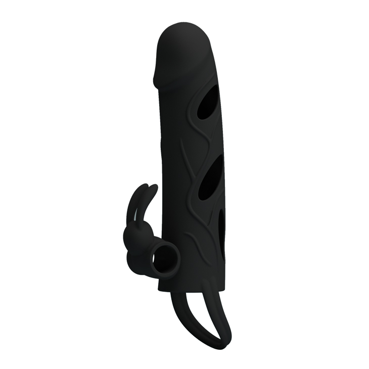 Вибронасадка на пенис черная 5,5