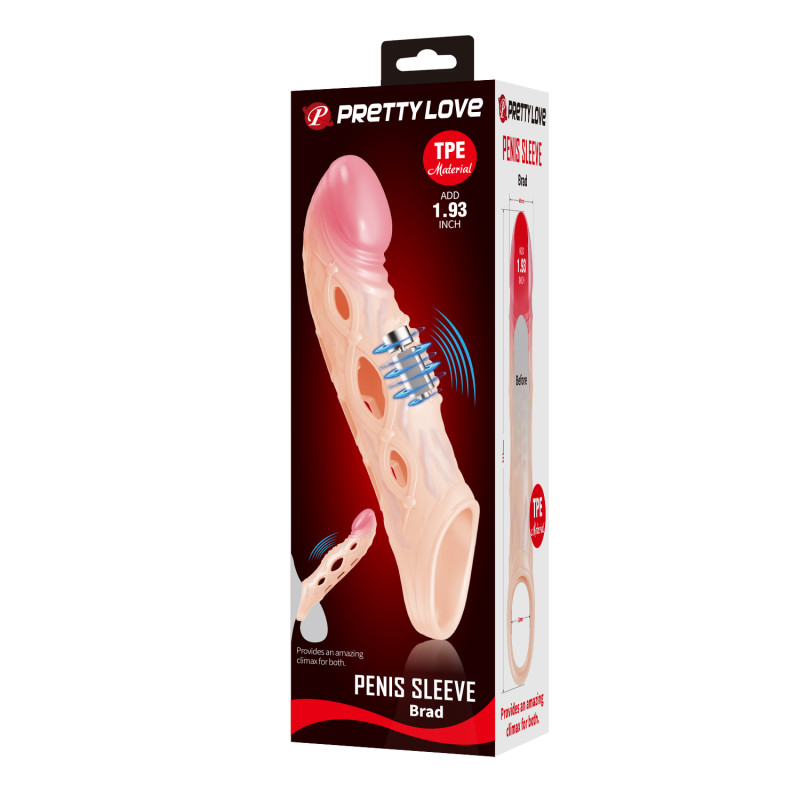 Удлиняющая насадка с рельефом и вибрацией BI-026240Z