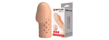 Рельефная насадка на пенис телесная Pretty Love BI-026290