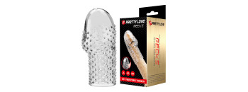 Рельефная насадка на пенис прозрачная Pretty Love BI-026290M