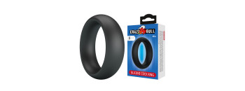 Эрекционное кольцо из силикона растягивающееся черное CRAZY BULL BI-210229