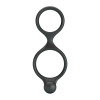 Эрекционное кольцо двойное из силикона с анальным стимулятором черное CRAZY BULL BI-210232