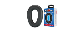 Эрекционное кольцо из силикона растягивающееся черное CRAZY BULL BI-210243