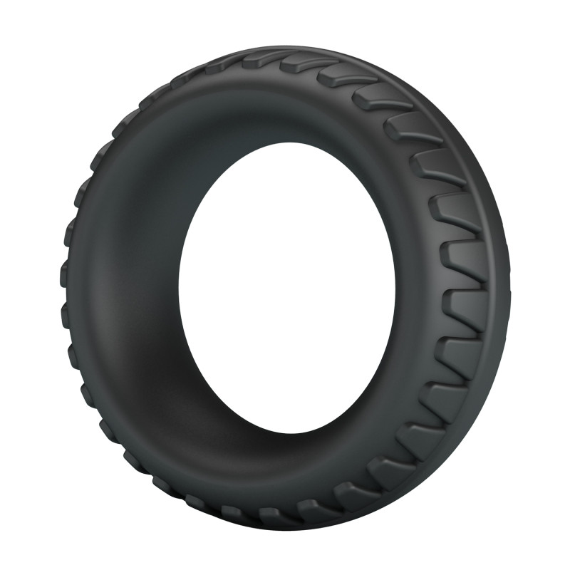 Эрекционное кольцо из силикона растягивающееся черное CRAZY BULL BI-210244