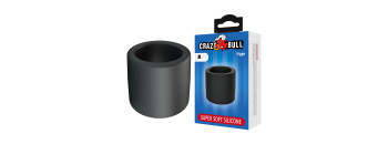 Эрекционное кольцо из силикона растягивающееся черное CRAZY BULL BI-210249