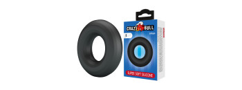 Эрекционное кольцо из силикона черное высокоэластичное CRAZY BULL BI-210253