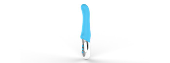 Мощный пульсирующий массажер M&M голубой 8109MA