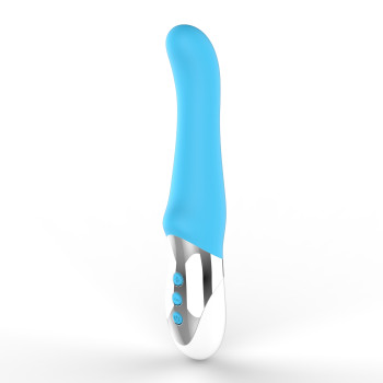 Мощный пульсирующий массажер M&M голубой 8109MA