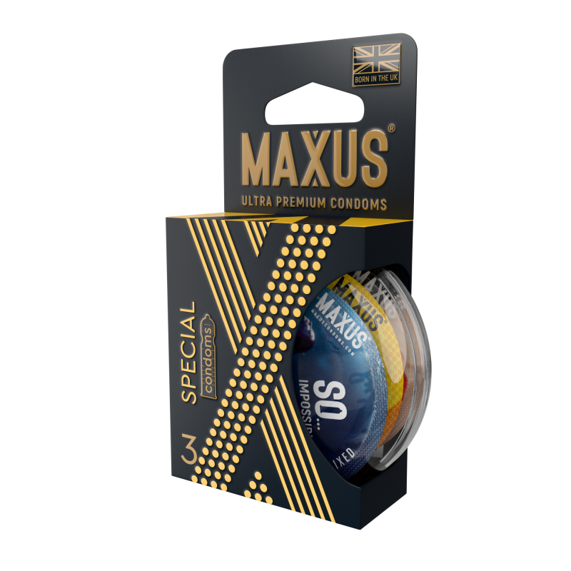 Презервативы точечно-ребристые MAXUS AIR Special №3 п/к 6082mx
