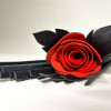 Плеть Красная Роза Лаковая с Кожаными Хвостами 40 см. 54074ars