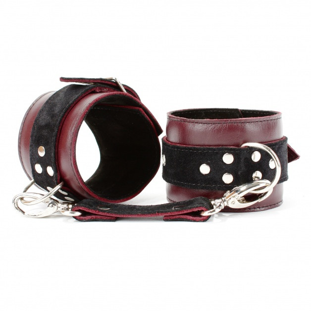 Оковы на ноги  Lady's Arsenal Бордо из Кожи и Замши 67026ars