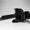 Плеть Чёрная Роза Лаковая с Кожаными Хвостами 40 см. 54073ars