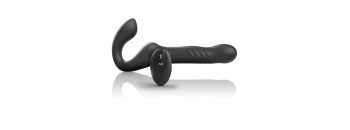 Безремневой страпон с вибрацией и возвратно-поступательными движениями D-234720