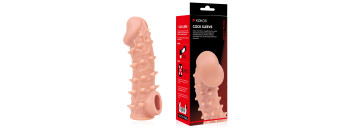 Насадка на пенис Cock Sleeve телесная с шипами KOKOS CS-005-S