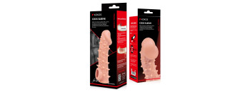 Насадка Cock Sleeve телесная TPE с бугорками KOKOS CS-005-L