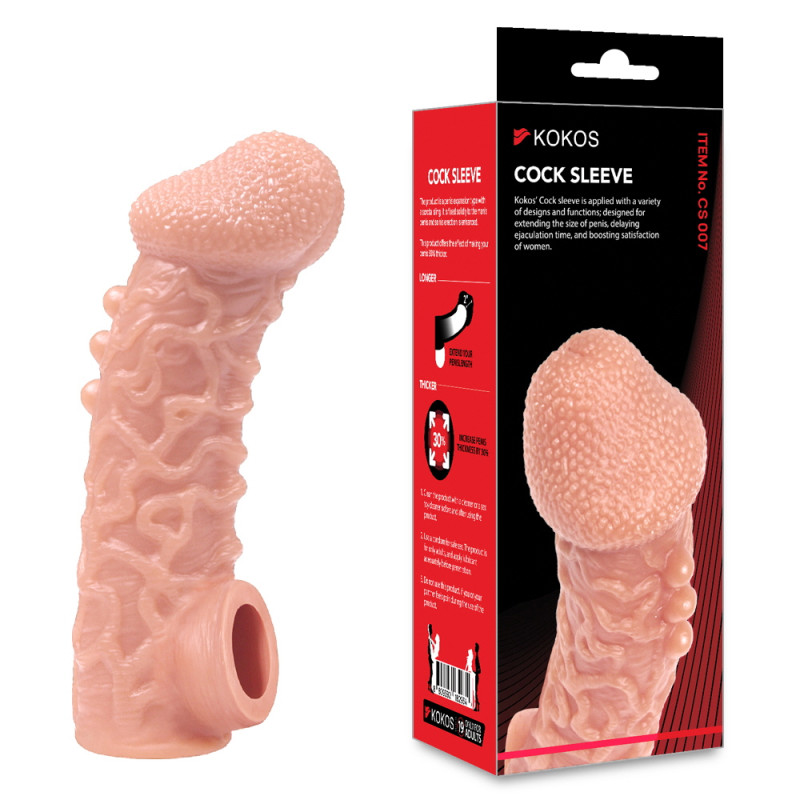 Насадка Cock Sleeve телесная TPE KOKOS CS-007-L