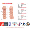 Насадка на пенис Cock Sleeve телесная с рельефом KOKOS CS-010-S