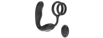 Анальная пробка с 10 режимами вибрации и вращений с дистанционным управлением D-242821