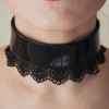 Изящный ошейник с кружевом Black BDSM Light  810007ars