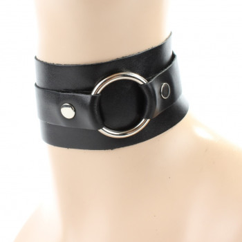 Широкий чокер с кольцом 55054ars