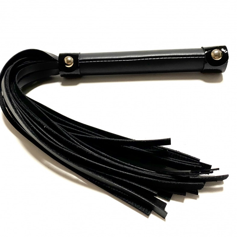 Плеть из эко-кожи чёрная 50012ars