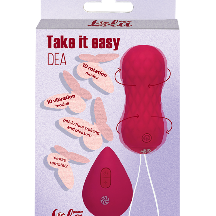 Вращающиеся виброшарики на пульте Take it Easy Dea Wine Red 9021-07lola