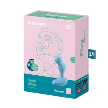 Анальная Пробка с Вибрацией Deep Diver Connect (light blue) 006802SA