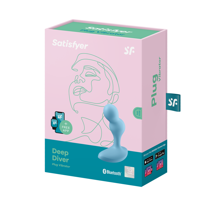 Анальная Пробка с Вибрацией Deep Diver Connect (light blue) 006802SA